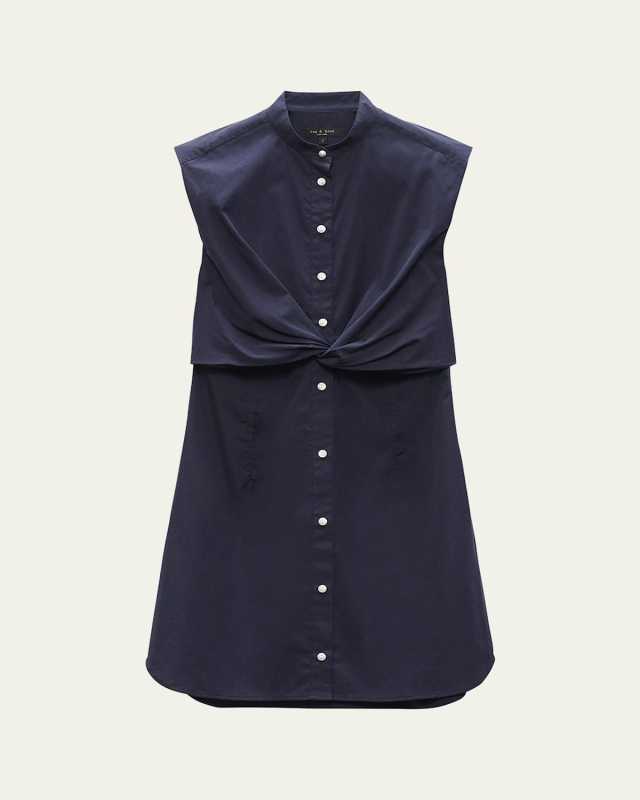 Louisa Sleeveless Poplin Mini Dress